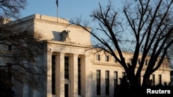 位于美国首都华盛顿的美联储总部大楼。(2022年1月26日,资料照片)