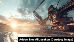 图示:先进挖掘机械开采用于现代科技的稀土元素。(人工智能生成图像)