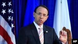 美国司法部副部长罗德·罗森斯坦(资料照)