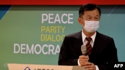 资料照:台湾陆委会主委邱太三(2021年2月23日)