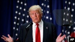 2016年9月8日,共和党总统候选人川普在俄亥俄州克利夫兰市演讲。