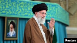 Верховний лідер Ірану аятола Алі Хаменеї в Тегерані, 27 жовтня 2024. Фото: Офіс Верховного лідера Ірану/WANA (агентство новин Західної Азії)/роздатковий матеріал через REUTERS