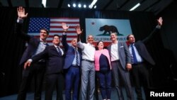 美国前总统奥巴马在加利福尼亚州参加民主党候选人的政治集会。(2018年9月8日)