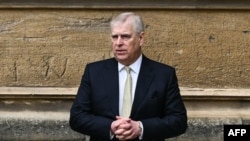 资料照片:英国安德鲁王子。(2024年3月31日)