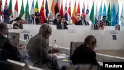 资料照片:意大利外交部长迪马约出席在意大利南部城市马泰拉举行的20国集团外交和发展部长会议。(2021年6月29日)