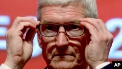 资料照:苹果公司首席执行官蒂姆·库克