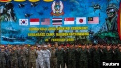 亚洲最大多边军事演习2025年“金色眼镜蛇”演习开幕式在泰国东北部呵叻府举行。(2025年2月25日)