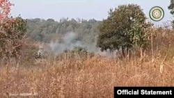 စစ်ကောင်စီက အဆိပ်ငွေ့ဗုံးသုံး တိုက်ခိုက်ခဲ့ကြောင်း TNLA ၏ သတင်းထုတ်ပြန်ချက်တွင် ဖော်ပြထားသည့်ပုံ။ (ဖေဖော်ဝါရီ ၂၄၊ ၂၀၂၅) (TNLA Telegram)