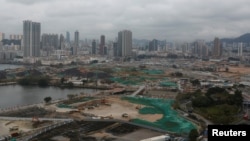 香港启德地区的地产开发。(2017年3月14日)