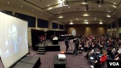 对抗人口贩卖问题听证会场(美国之音记者国符拍摄)