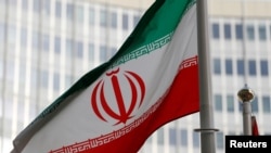 国际原子能机构在奥地利维也纳的总部前的伊朗国旗(2019年3月4日)