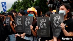 香港学生在香港中文大学举行反送中罢课行动。(2019年9月2日)