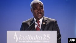 图为非盟委员会主席穆萨·法基。(2019年4月7日)