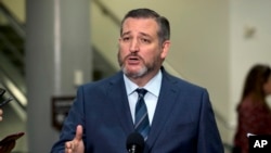 美国联邦参议员克鲁兹（Ted Cruz）1月23日在国会对媒体发表讲话。