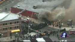 美东巴尔的摩市爆发骚乱 当局宣布宵禁 美东巴尔的摩市爆发骚乱 当局宣布宵禁