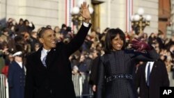 美国总统奥巴马和夫人米歇尔(档案照)