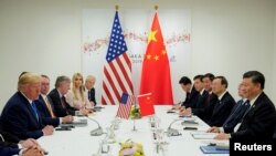 美国总统特朗普和中国国家主席习近平2019年6月29日在日本出席20国集团峰会时举行会晤。