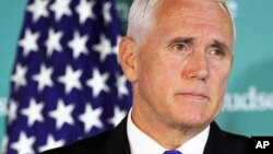 彭斯副总统在哈德逊研究所就美国政府的中国政策问题发表演说。(2018年10月4日