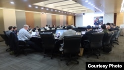 台湾金融研训院与美国保卫民主基金会在台北举行“经济胁迫与金融韧性桌面演习”.(2024年8月1-2日,台湾金融研训院提供)