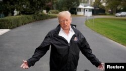 特朗普2018年11月17日见记者(路透社)