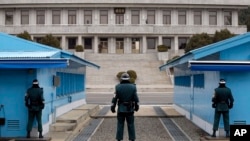 资料照:板门店的朝韩分界线。