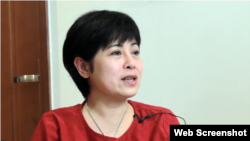 Bà Nguyễn Thúy Hạnh khi vận động ứng cử đại biểu quốc hội năm 2016 (ảnh chụp từ YouTube).