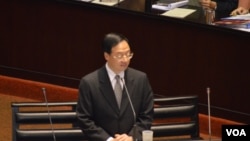 台湾行政院长江宜桦(美国之音申华拍摄)