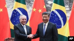 中国国家主席习近平在北京人民大会堂会见巴西总统特梅尔(2017年9月1日)