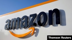 电商巨头亚马逊(Amazon.com)商标。(路透社/Thomson)