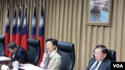 台湾陆委会1月29号举行年终记者会 (美国之音张永泰拍摄)