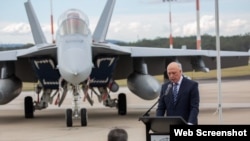 澳大利亚国防部长达顿2021年7月14日在美澳护身军刀2021联合军演开幕式上讲话。(照片来自澳大利亚国防部推特)