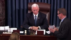 美副总统彭斯宣布投票结果 美副总统彭斯宣布投票结果