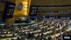 联合国大会投票表决解除美国对古巴禁运问题(2015年10月27日)