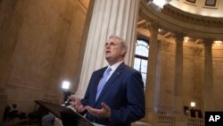 美国国会众议院多数党领袖麦卡锡谈论限制独立的道德操守办公室问题(2017年1月3日)