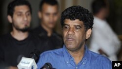 前利比亚领导人卡扎菲的情报主管赛努西2011年8月21号在的黎波里(资料照)