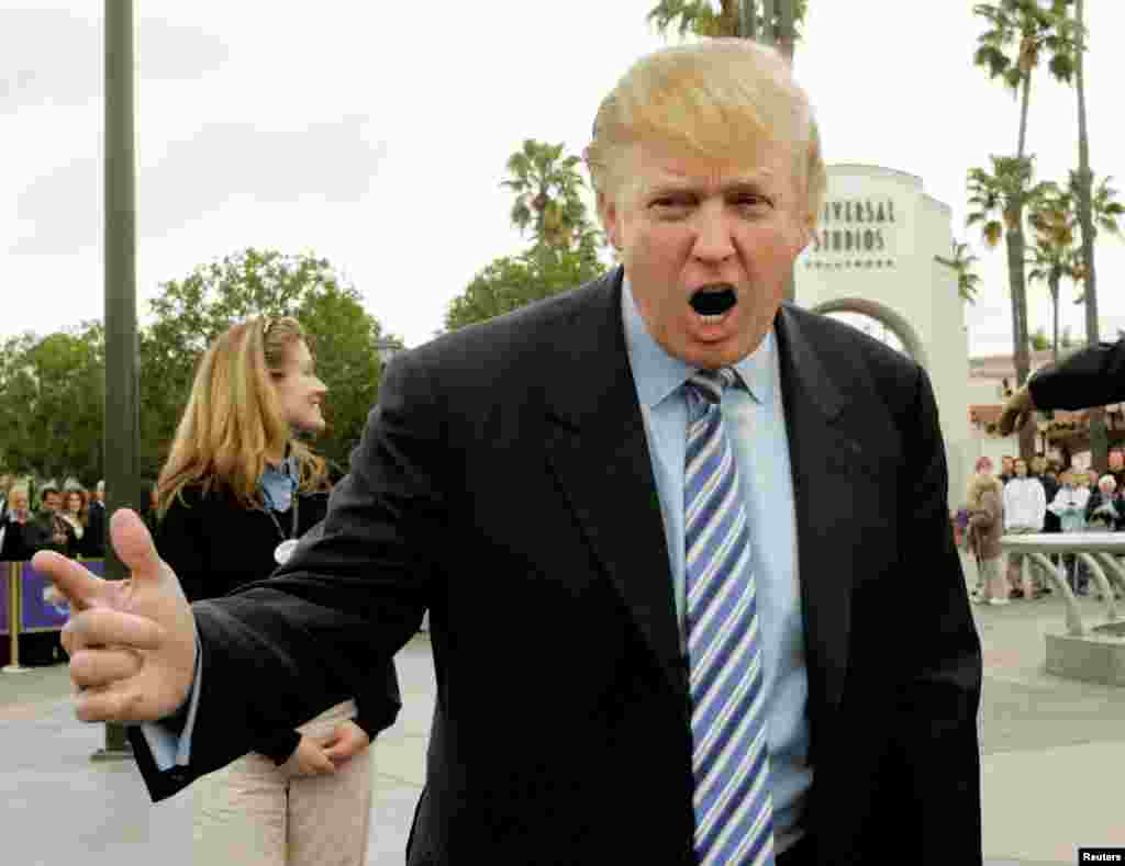 2006年3月10日,美国电视节目《名人学徒》(The Celebrity Apprentice)进入第六季,主持人唐纳德·川普抵达好莱坞环球制片厂