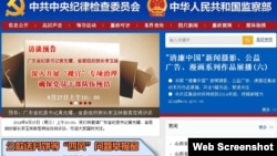 中纪委同日宣布调查山西两常委(中纪委/监察部网站截图)