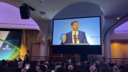 美国副总统J.D.万斯(JD Vance)星期三(2月5日)在华盛顿举办的2025年度“国际宗教自由峰会”(IRF Summit)上发布演讲指出,美国将在国内外继续捍卫宗教自由,特朗普政府“不仅在恢复,而且在扩大”美国的宗教自由。(美国之音薛小山拍摄)