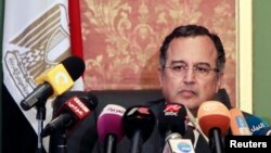 Tân bộ trưởng ngoại giao Ai Cập Nabil Fahmy, phát biểu trong cuộc họp bào tại Cairo, ngày 20/7/2013.