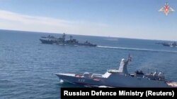 Angkatan Laut China dan Rusia ambil bagian dalam latihan gabungan komando dan staf strategis "Ocean 2024" (foto: ilustrasi).