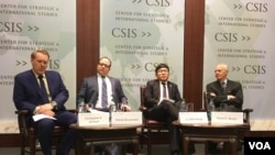 华盛顿智库战略与国际研究中心针对川普主政后台海安全态势的研讨会 (2017年1月17日,美国之音钟辰芳拍摄)