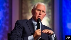 资料照片:美国前副总统迈克·彭斯。(2023年10月3日)