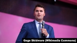 资料照片:保守派政治活动人士查理·科克。