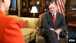 资料照:参议院外交关系委员会主席里施参议员(Sen. Jim Risch, R-ID)接受美国之音土耳其语组专访。