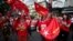 Supporters of National League for Democracy gather to celebrate at party headquarters after the general election in Yangon, Myanmar, November 9, 2020.?REUTERS/Shwe Paw Mya Tin