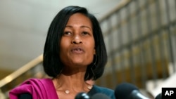 民主党总统候选人希拉里·克林顿的前办公室主任谢丽尔·米尔斯(2015年9月3日)