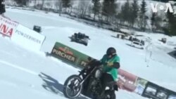 နှင်းတောင်ကုန်းတွေပေါ်က Harley Davidson တောင်တက်ပြိုင်ပွဲ နှင်းတောင်ကုန်းတွေပေါ်က Harley Davidson တောင်တက်ပြိုင်ပွဲ