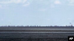 Các hoạt động xây cất của Trung Quốc trên Đá Subi trong quần đảo Trường Sa ở Biển Đông, ảnh chụp ngày 11/5/2015.