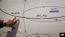 Một nhà vật lý học tai trung tâm nghiên cứu hạt nhân châu Âu CERN giải thích về thí nghiệm ATLAS, và sơ đồ về hạt Higgs