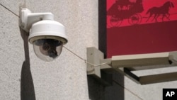 2019年5月7日旧金山金融区的安全摄像头。